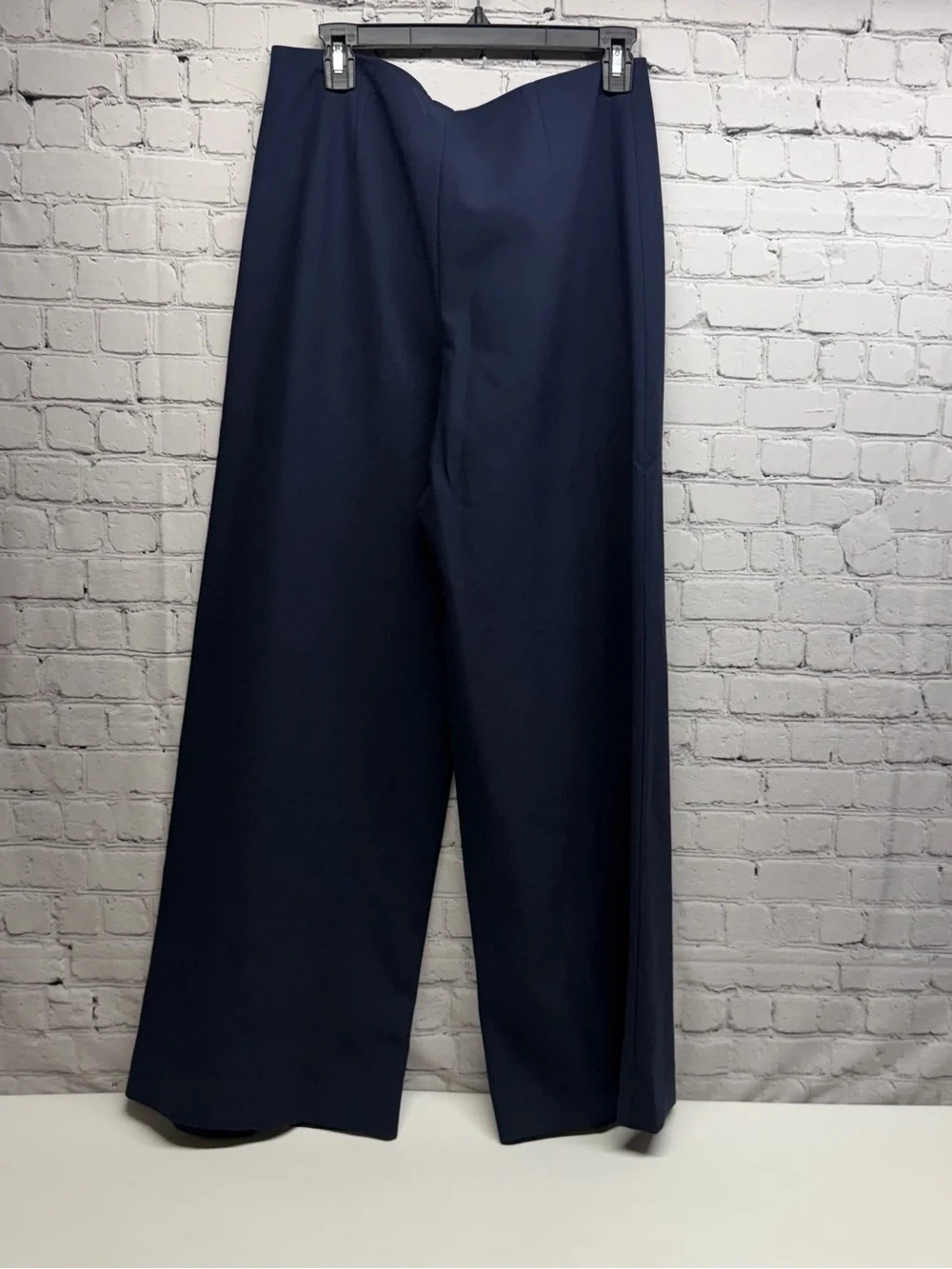 Tory Burch Navy Wide-Leg Sailor Pants with Cream Buttons size 8